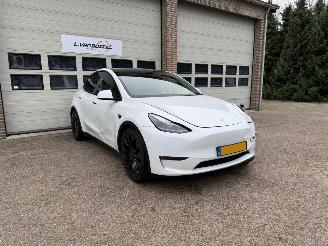 krockskadad bil auto Tesla Model Y Performance AWD 75 kWh Leder Pano 1e Eig NAP 2022/9