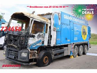damaged trucks MAN TGS 36.480 8X4 MTS Dino 5 12m3 Saugbagger Euro 6 2016/9