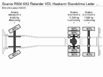Scania R R500 6X2 Retarder VDL Haakarm Standclima Leder Navi Camera picture 43