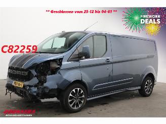 uszkodzony samochody ciężarowe Ford Transit Custom 2.0 TDCI 185 PK Aut. L2-H1 Sport Navi Airco Cruise SHZ Camera AHK 2022/4