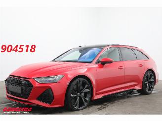 krockskadad bil auto Audi Rs6 Avant 4.0 TFSI Quattro Dynamic Ceramic Pano B&O HUD 360° ACC 2022/4