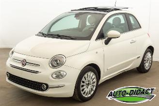 uszkodzony samochody osobowe Fiat 500 1.2 Lounge Automaat Open Pano Airco Leder 2020/1