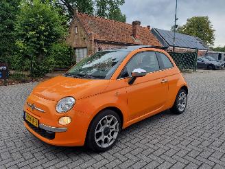 krockskadad bil auto Fiat 500 0.9 Twinair Pano Airco Leder 2011/7