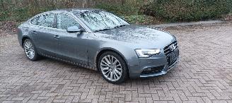 Schadeauto Audi A5 A5-Sportback 2.0-TDI Automatik Navi Xenon Led Climatecontrol CruiseControl Stoelverwarming Lichtautomaat Regensensor Trekhaak Parkeersensoren 18-inch Audi velgen 2016/2