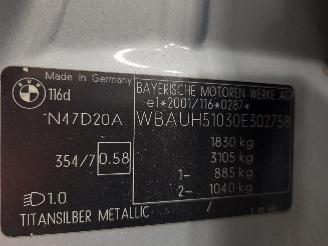 BMW 1-serie 1 serie (E87/87N) Hatchback 5-drs 116d 16V (N47-D20A) [85kW]  (03-2009=
/06-2011) picture 6